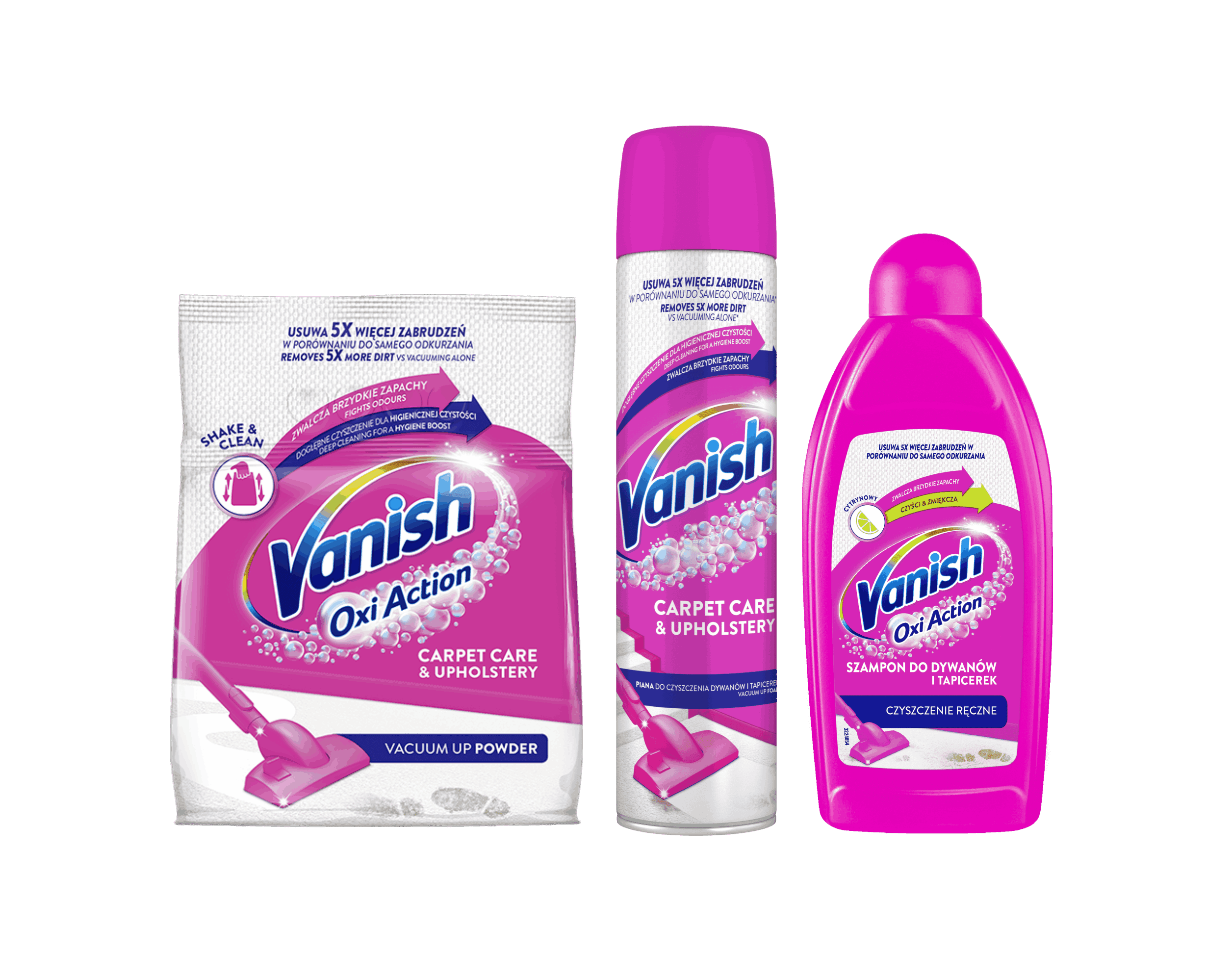 Produkty Vanish do dywanów
