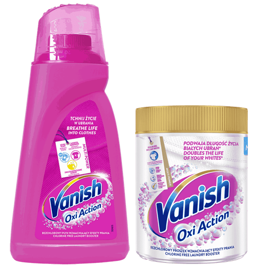 Gama produktów Vanish Oxi Action